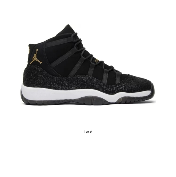 EUC Air Jordan 11 Retro Heiress Black Stingray GS 7.5 Youth No Box Black Glitter - Picture 2 of 14